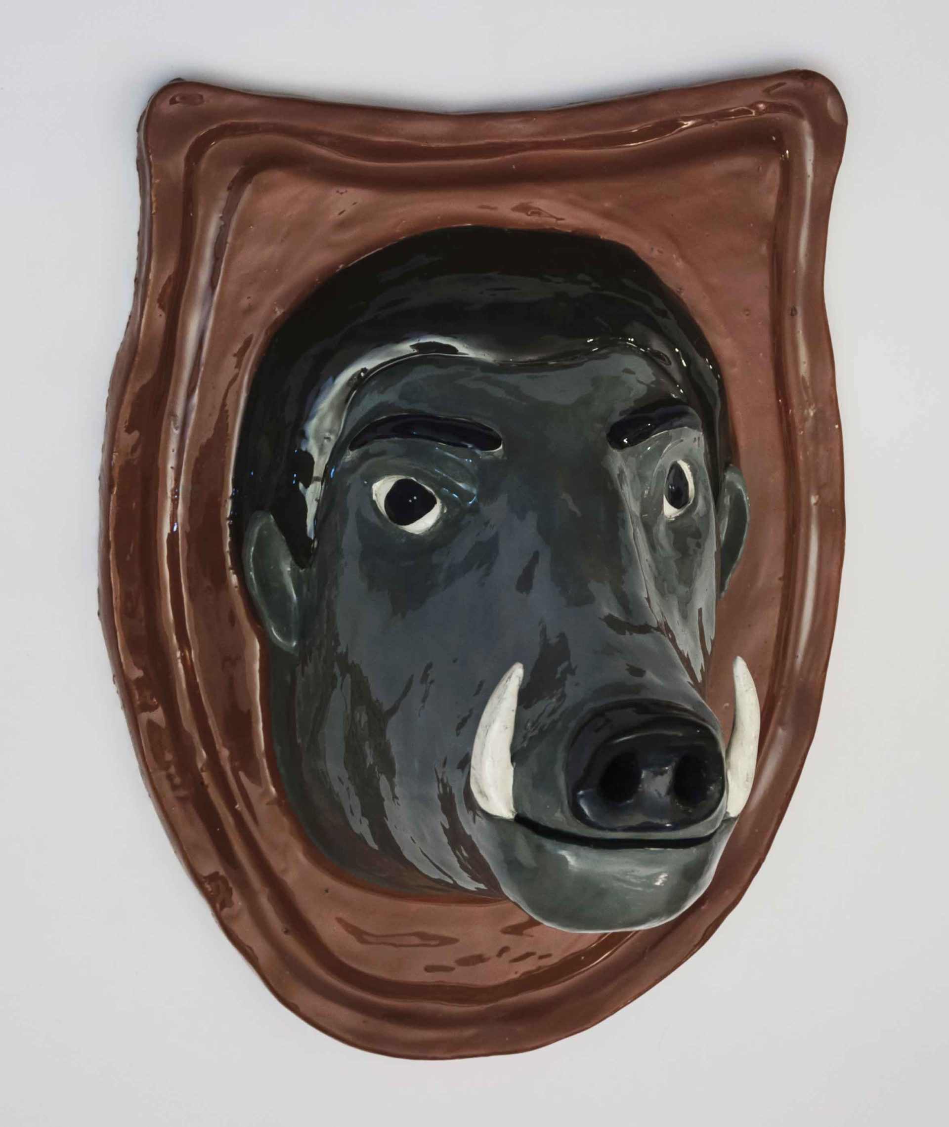 Autoritratto (cinghiale), glazed ceramic, 2015