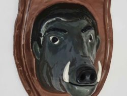 Autoritratto (cinghiale), glazed ceramic, 2015