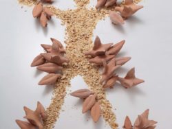 Banquet, terracotta bread crumbs,183x177cm approx