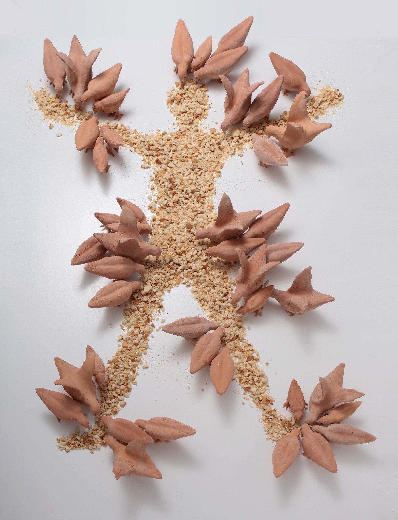 Banquet, terracotta bread crumbs,183x177cm approx