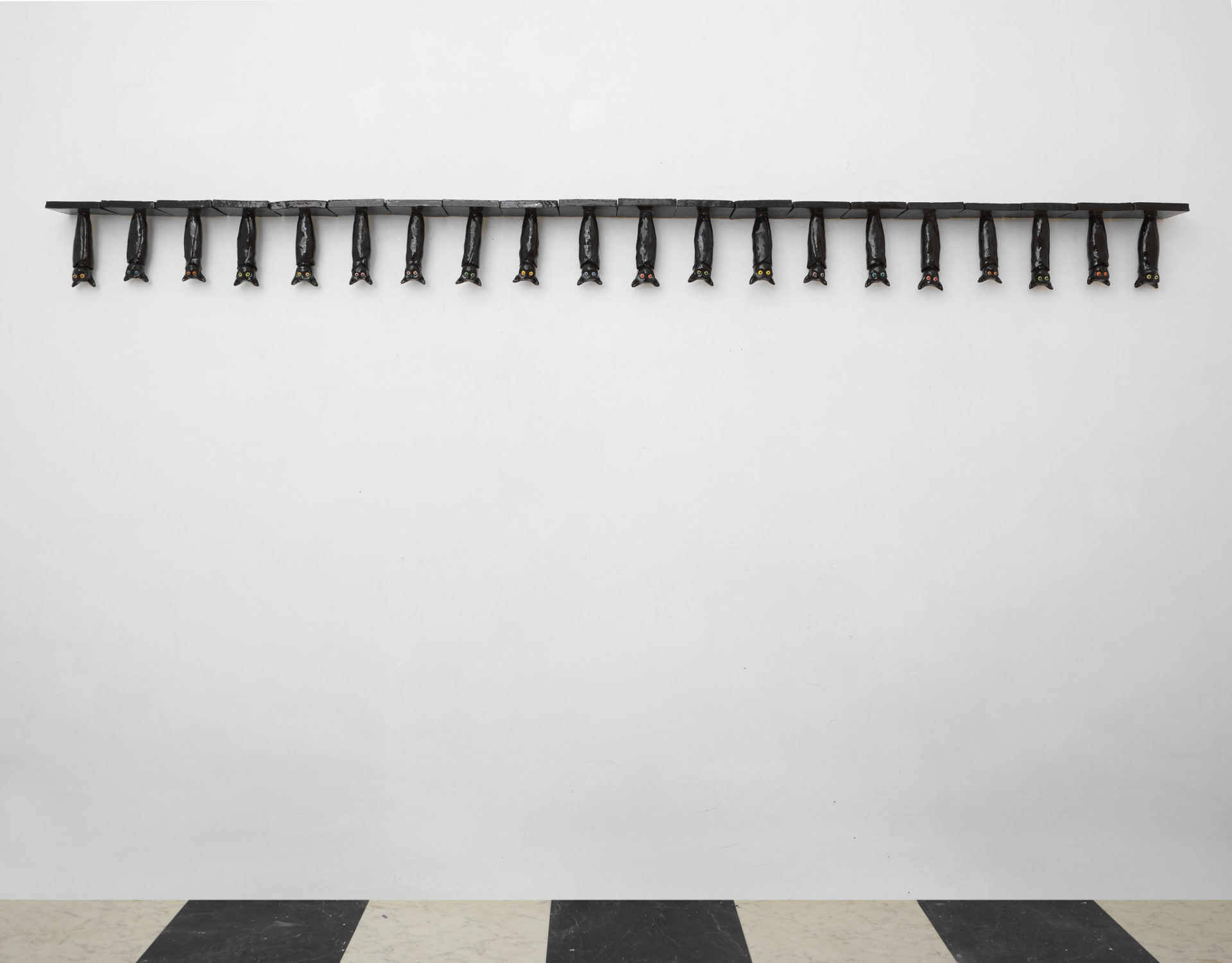 Guardoni - glazed ceramic - 300x12x19cm each element - 2018