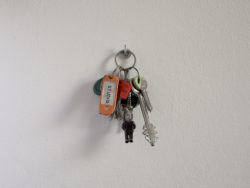Chiavi, glazed-ceramic, iron, real life dimensions